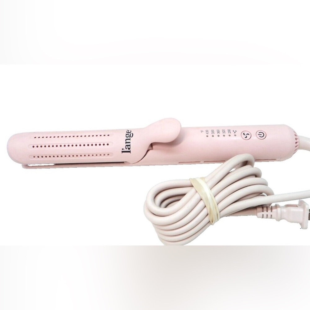 L'ange Duo baby pink short barrel hair straightener